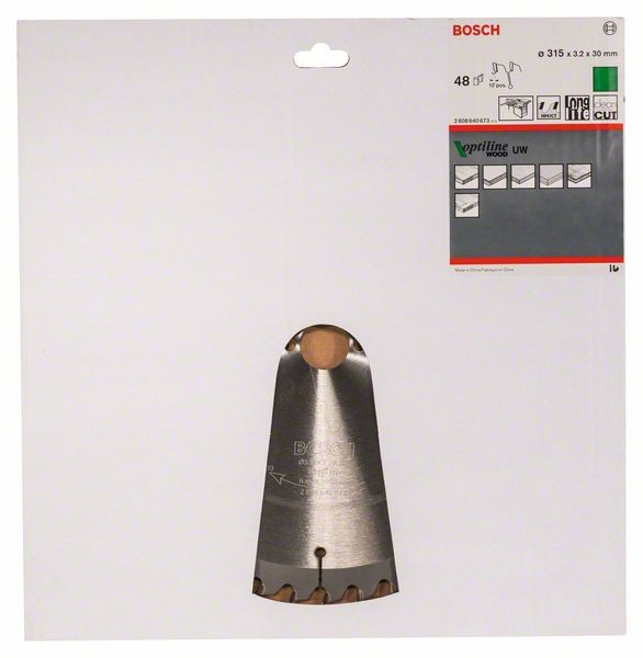 2608640673 - Lama per troncatrice Optiline Wood 315 x 30 x 3,2 mm, 48