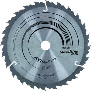 2608640799 - Lama per sega circolare Speedline Wood 190 x 20/16 x 2,2 mm, 24