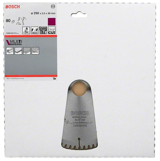 2608640516 - Lama per troncatrici Multi Material 250 x 30 x 3,2 mm- 80