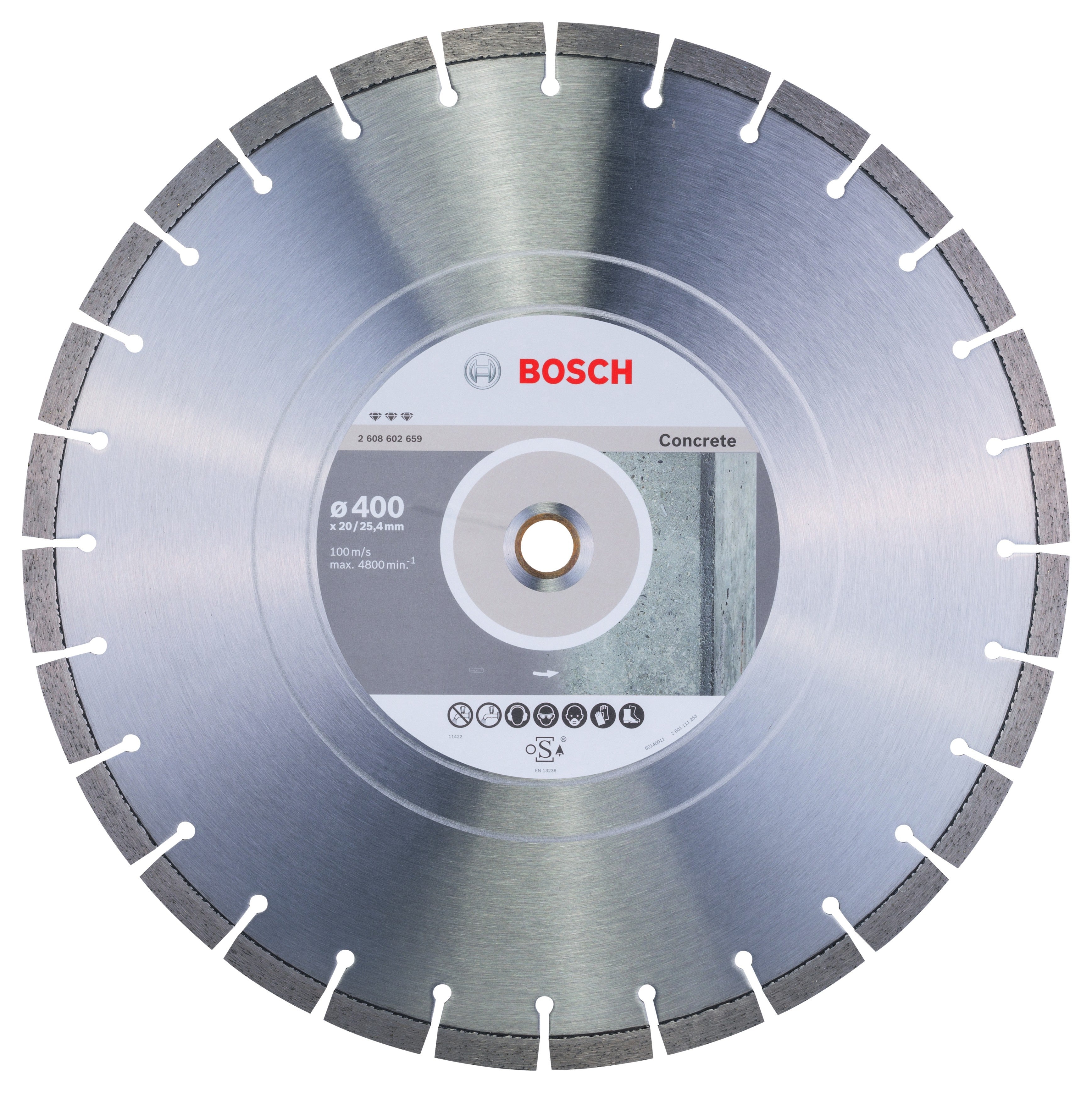 2608602659 - Disco diamantato Best for Concrete 400 x 20,00 + 25,40 x 3,2 x 12 mm