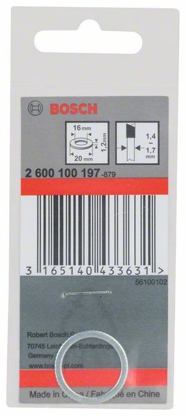 2600100197 - Anello riduttore per lame per sega circolare 20 x 16 x 1,2 mm