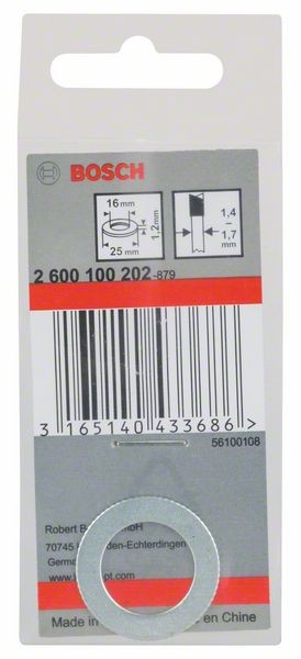 2600100202 - Anello riduttore per lame per sega circolare 25 x 16 x 1,2 mm