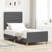 Struttura del letto Grigio scuro 90 x 200 cm Tessuto 3344621