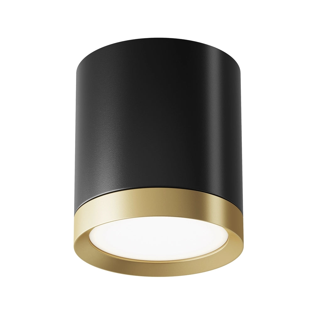 Plafoniera spot Maytoni Hoop nero/oro GX53 a superficie 9,6cm
