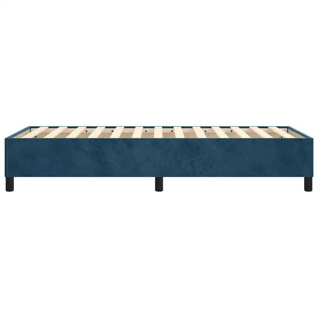 Struttura Letto a Rete a Molle-Giroletto Blu Scuro 90x200 cm in Velluto 758672