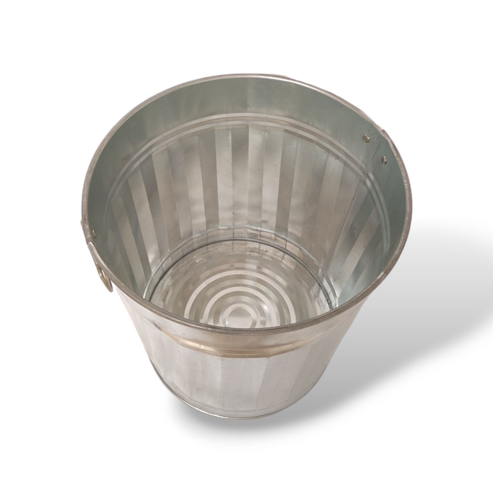 BIDONE ZINCATO CON MANICI 35 LT