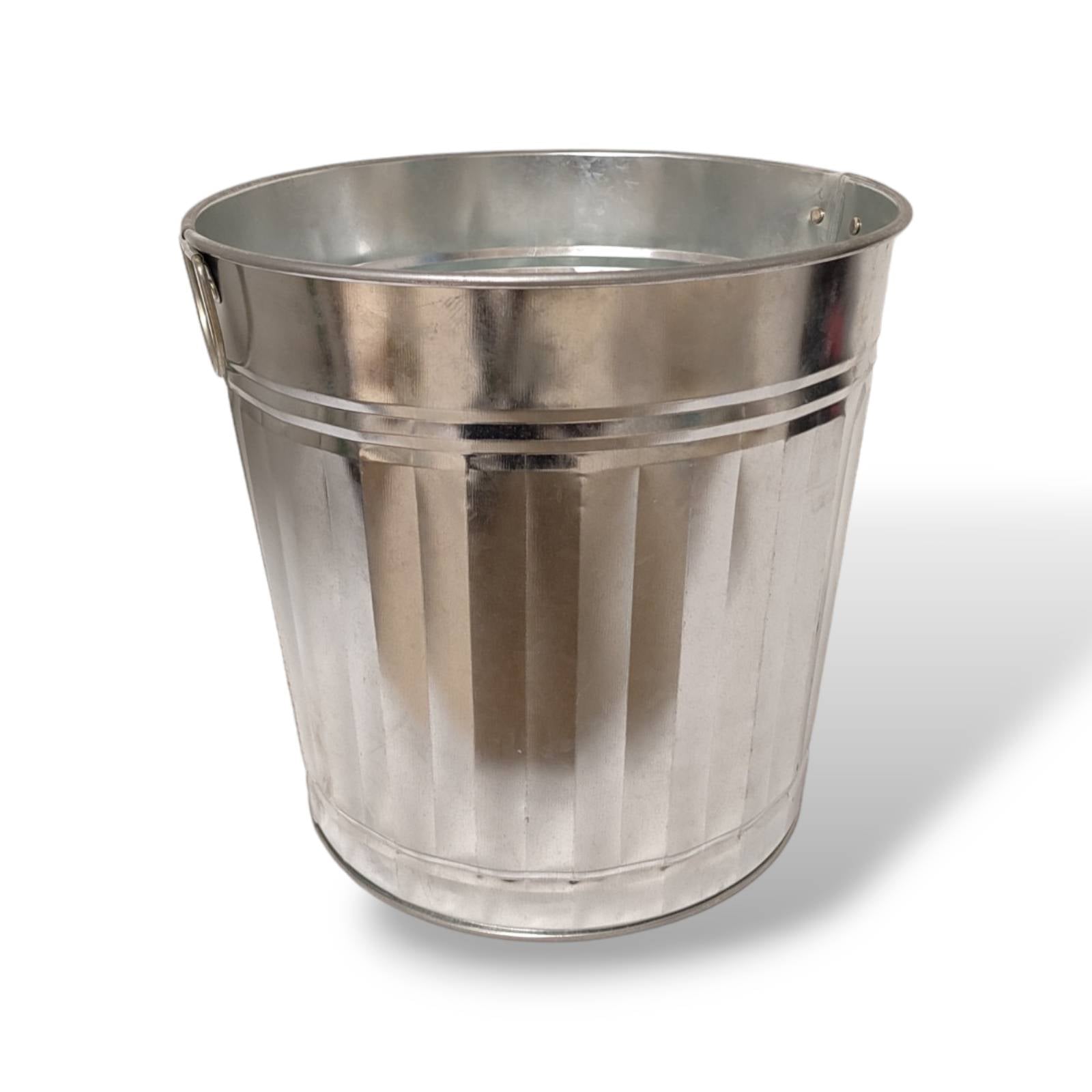 BIDONE ZINCATO CON MANICI 35 LT