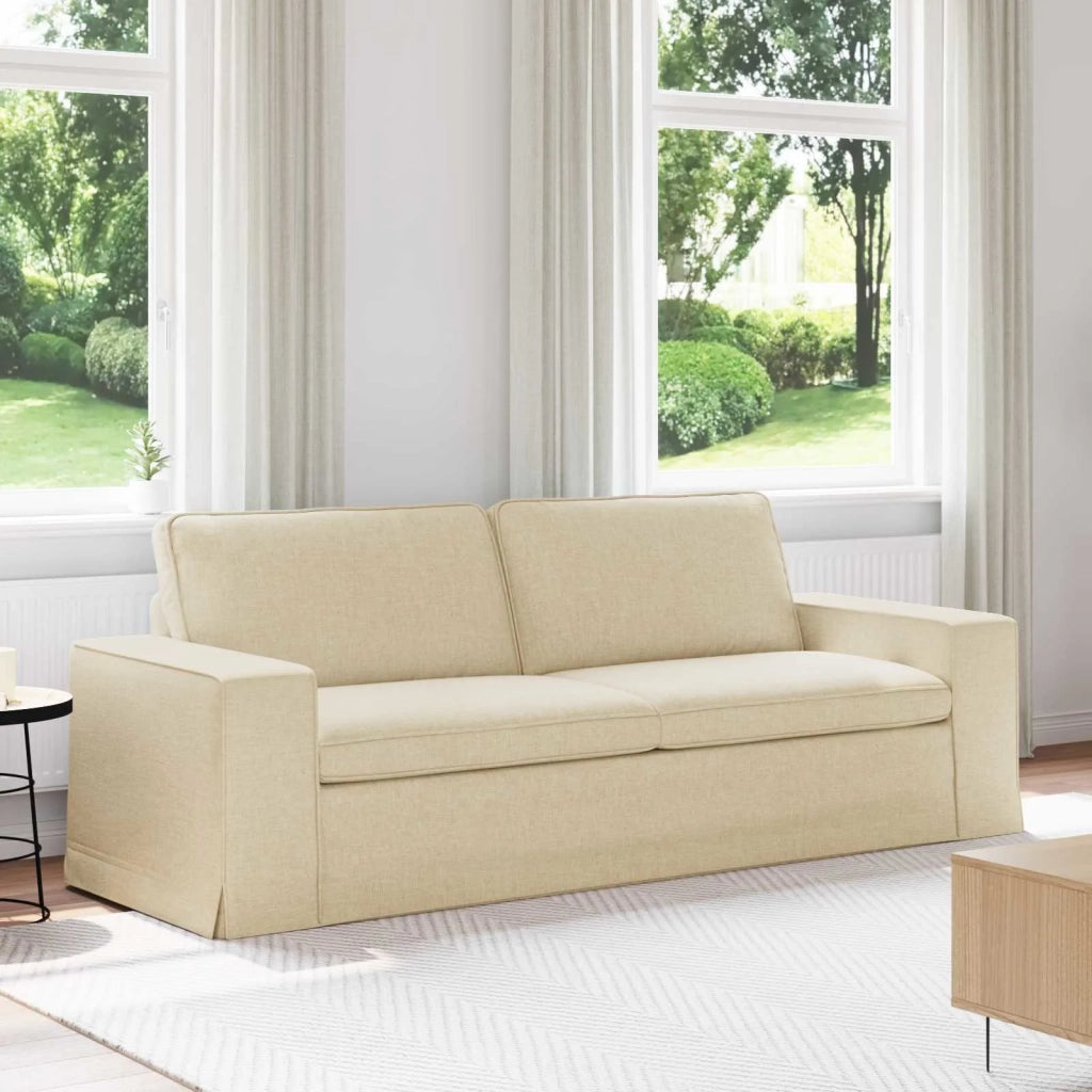 Divano | Divano da soggiorno | Sofa Crema 222 x 80 x 82 cm Tessuto