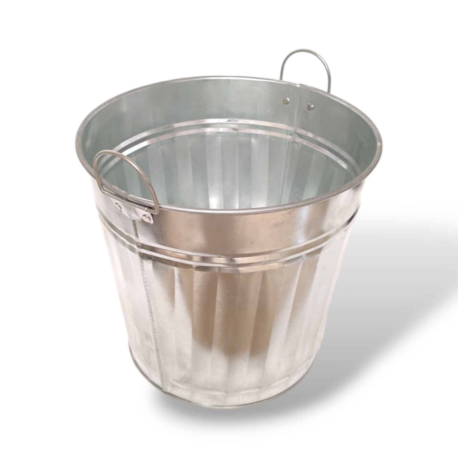 BIDONE ZINCATO CON MANICI 35 LT