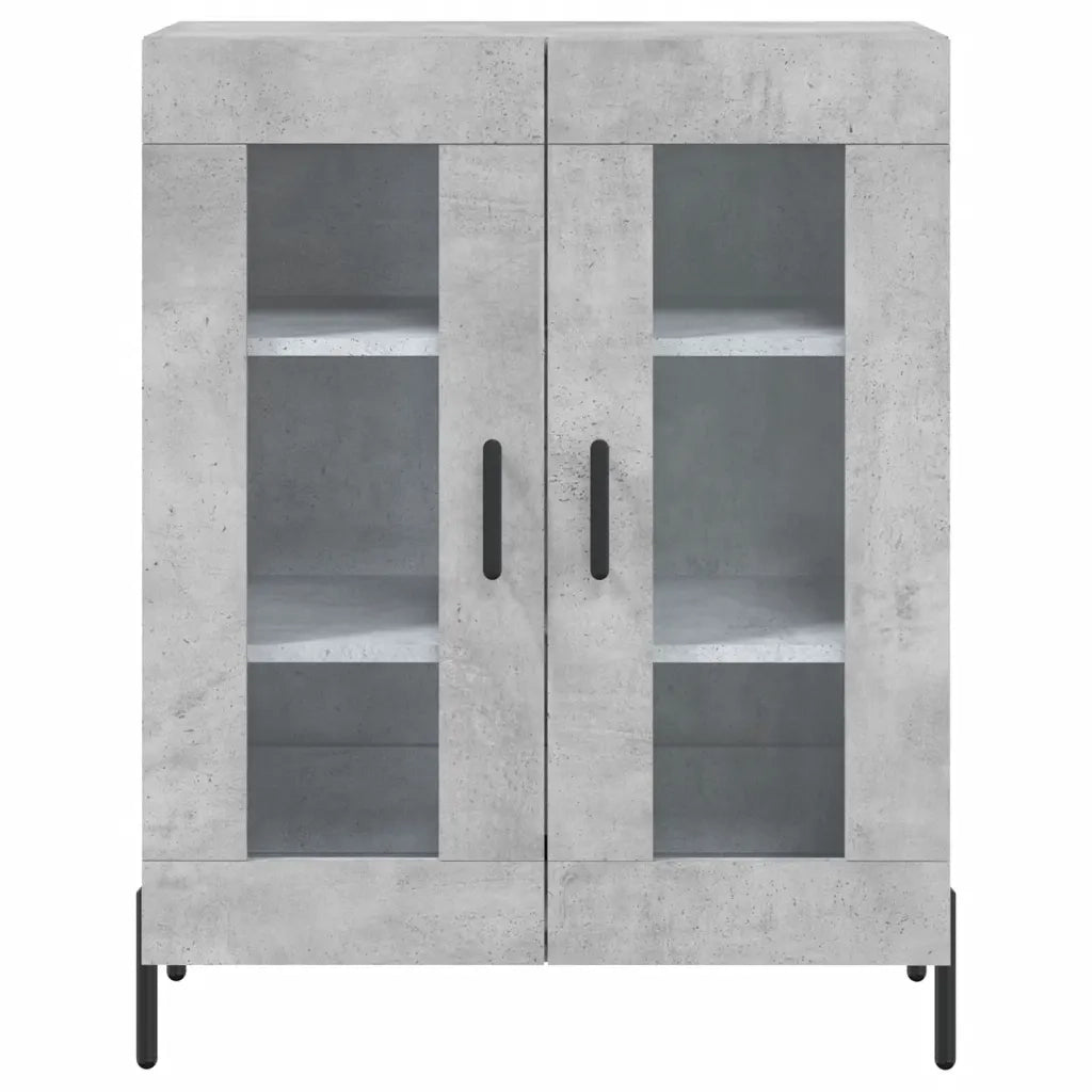 Credenza-Buffet-Armadio da cucina Grigio Cemento 69,5x34x180 cm in Legno Multistrato 545013