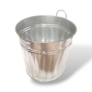 BIDONE ZINCATO CON MANICI 35 LT