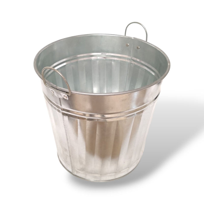 BIDONE ZINCATO CON MANICI 35 LT