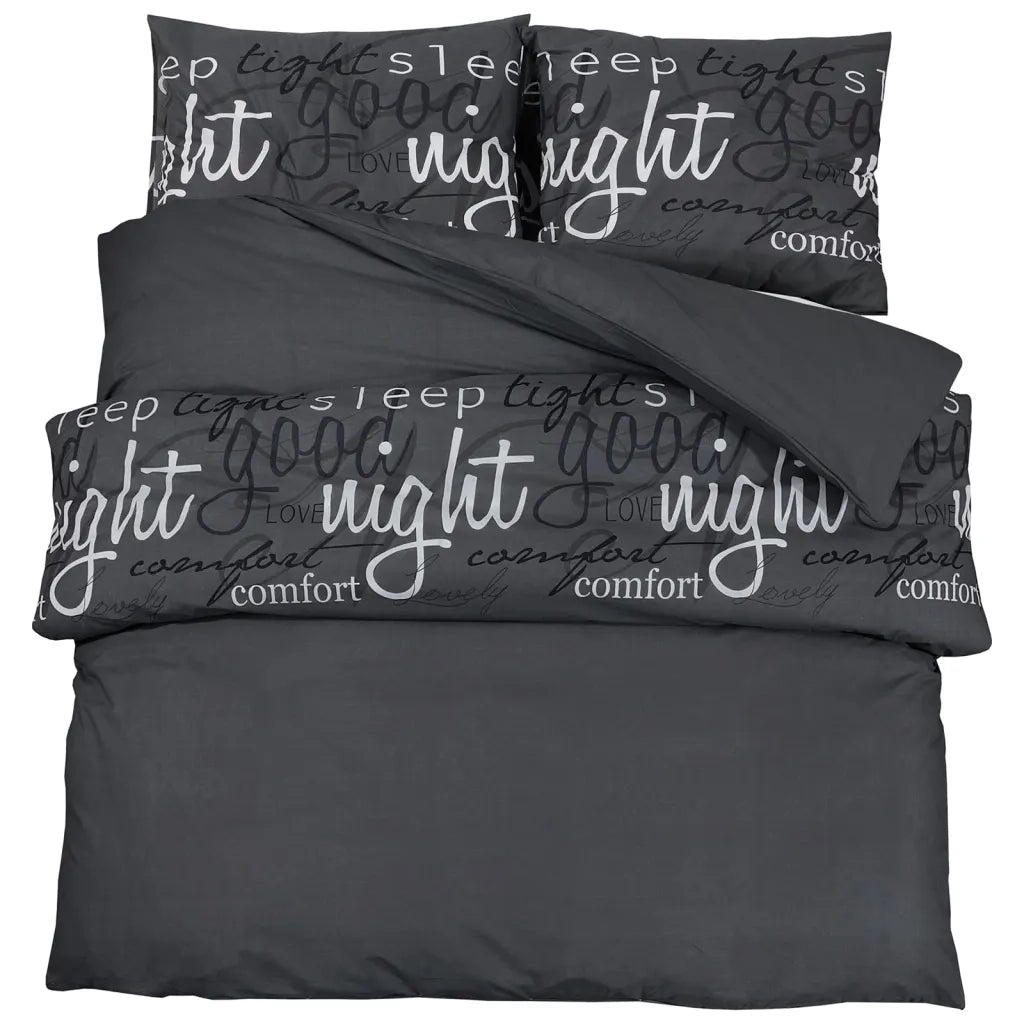 Set Copripiumino Nero 140x200 cm in Cotone 136522
