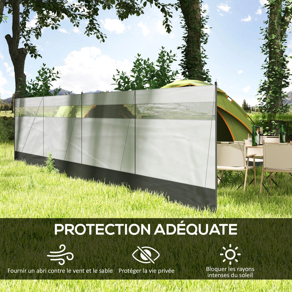 Paravento pieghevole da giardino ¨C zephmum ¨C grigio 725x140 cm