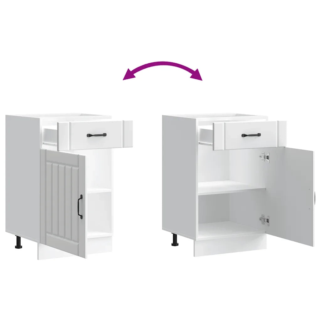 Base da Cucina Lucca Bianco in Legno Multistrato 853717