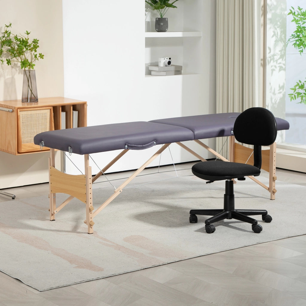 Poltrona Massaggiante Pieghevole ¨C Zephmum ¨C Legno Viola 186x60x61-87 cm
