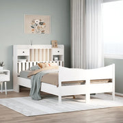 Letto senza Materasso Bianco 135x190 cm Legno Massello di Pino 3323393