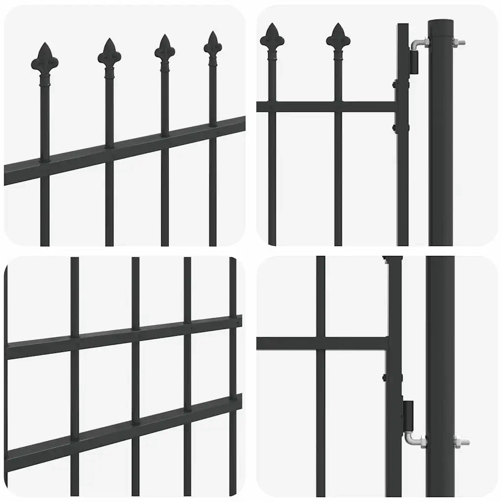 vidaXL Cancello per recinzione Grigio 100 x 200 cm