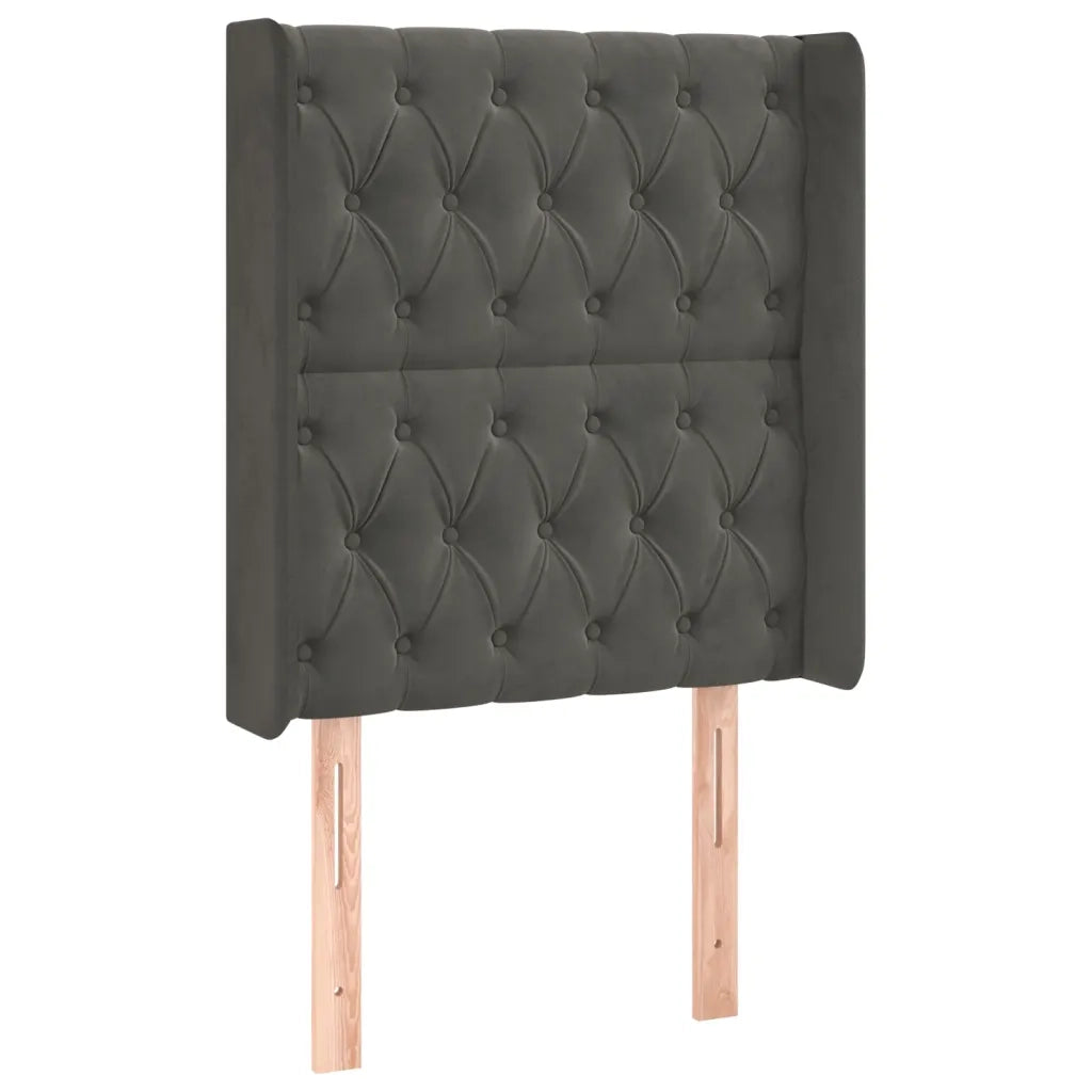 Testiera a LED Grigio Scuro 83x16x118/128 cm in Velluto 3124415