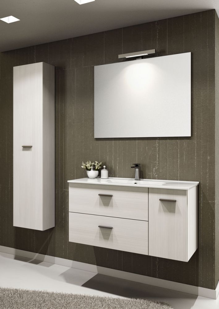Mobile bagno sospeso Betty con lavabo e specchio