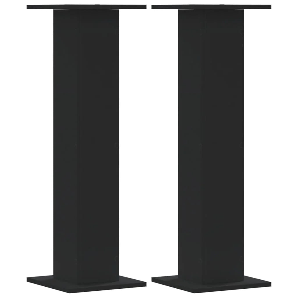 Portavasi mobili per fiori set da 2 30 x 30 x 95 cm legno ingegnerizzato nero 02_0045284