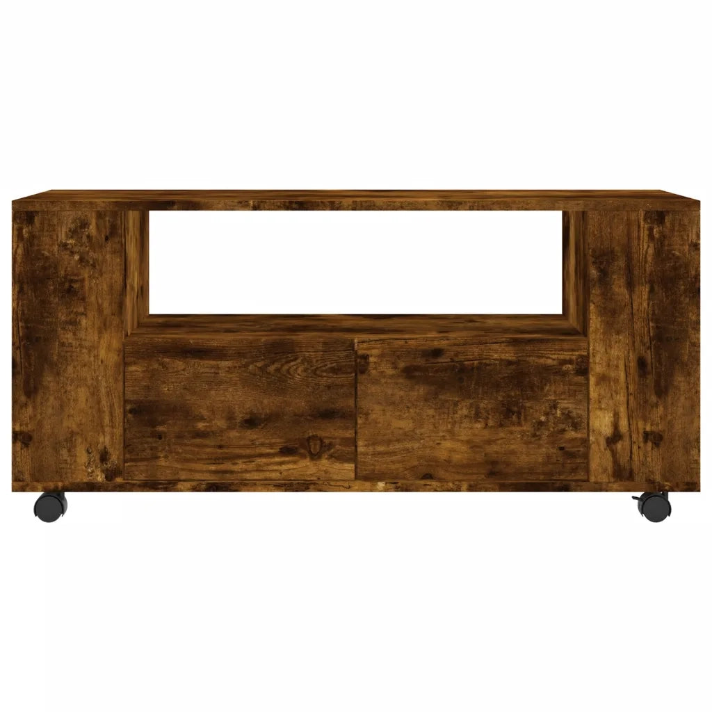 Mobile TV Rovere Fumo 102x34,5x43 cm in Legno Multistrato 833747