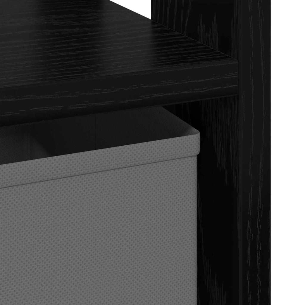 Comodino Rovere Nero 41 x 40 x 45 cm Legno multistrato