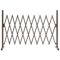 Barriera Estensibile Retrattile Barriera di Sicurezza 250L x 31l x 104H cm in Alluminio e Metallo, Cioccolato