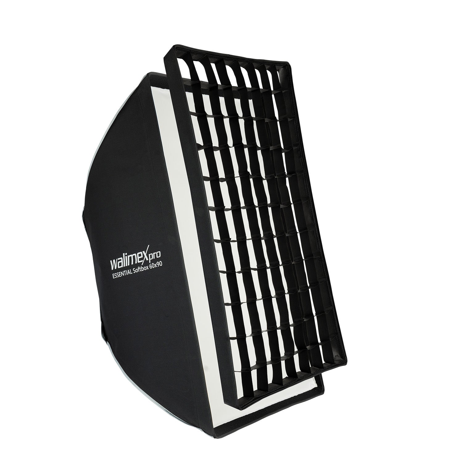 Essential Softbox 60x90cm, ruotabile a 360°, facile da montare, con griglia, adattatore Bowens e borsa per il trasporto, ideale per la fotografia di prodotti e persone