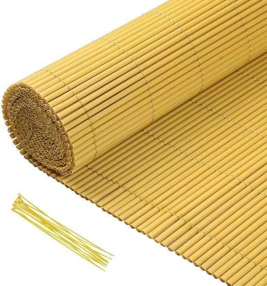 Schermo di separazione per giardino e terrazza 0,9x5m, resistente al vento e al tempo, UV resistente, per uso esterno.
