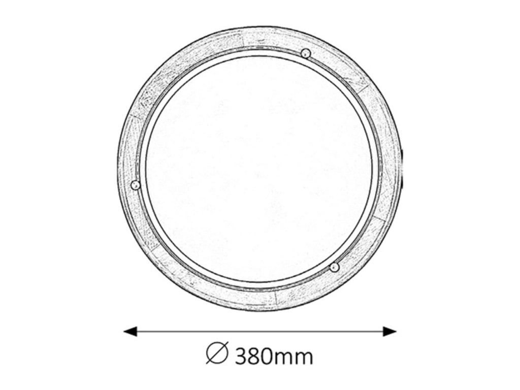 Plafoniera rotonda 38cm rovere E27 2 luci Rabalux Ufo 5427