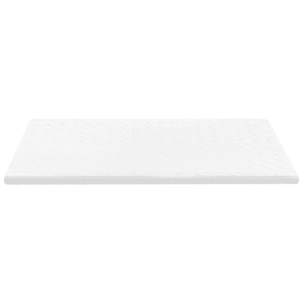 Coprimaterasso in schiuma bianca 140 x 200 cm comfort morbidezza