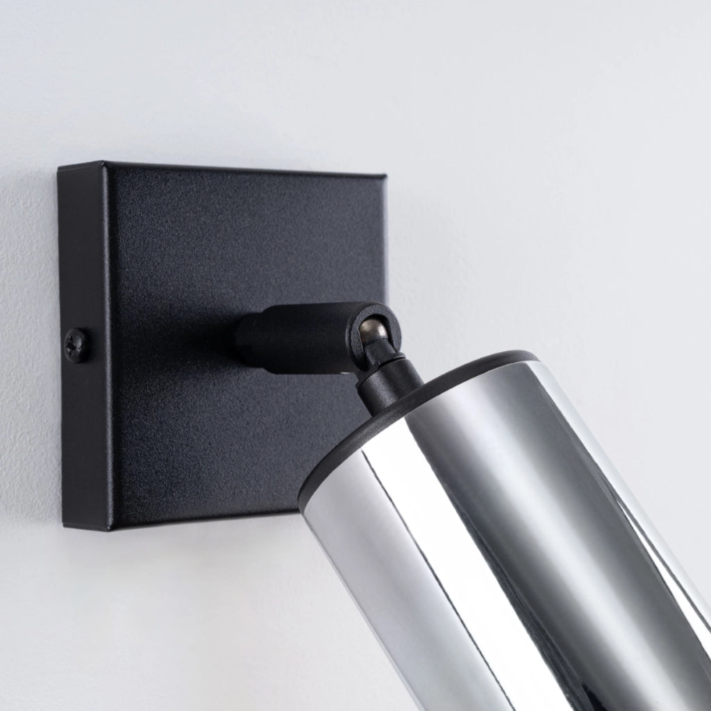 Lampada a parete WINX nero/cromo