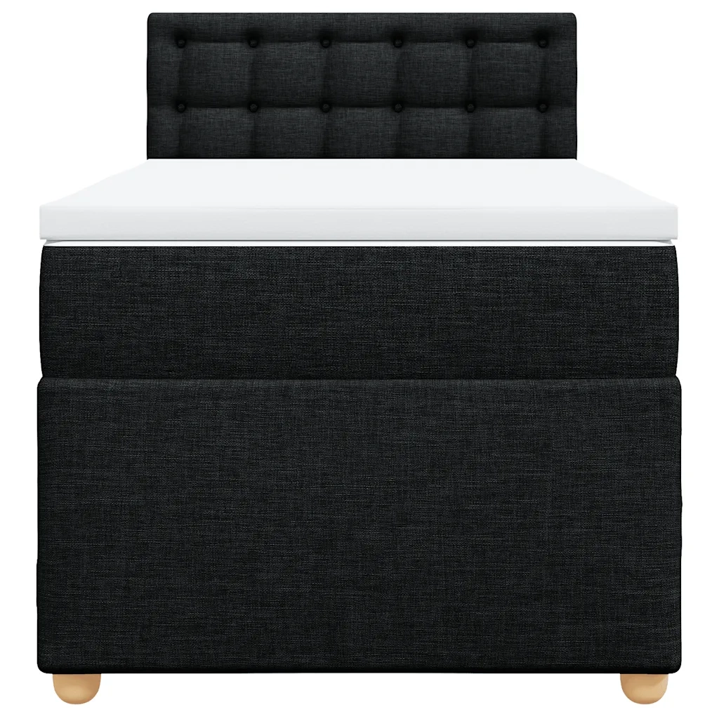 Giroletto a Molle con Materasso Nero 100x200 cm in Tessuto 3288907