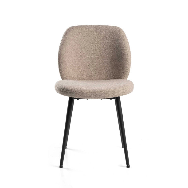 Sedia Glaede Tessuto Sabbia Struttura Metallo Cm 48x56h48,5/84,5