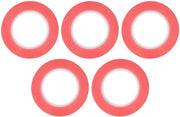 Doppia faccia adesivo con forte aderenza - 5 rotoli - Rosso - Materiale PET - Idrorepellente - Per artigianato/cadeaupapier - Nastro adesivo