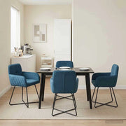 Sedie da pranzo 4 pz Velluto Blu 59 x 56,5 x 86 cm 3428216