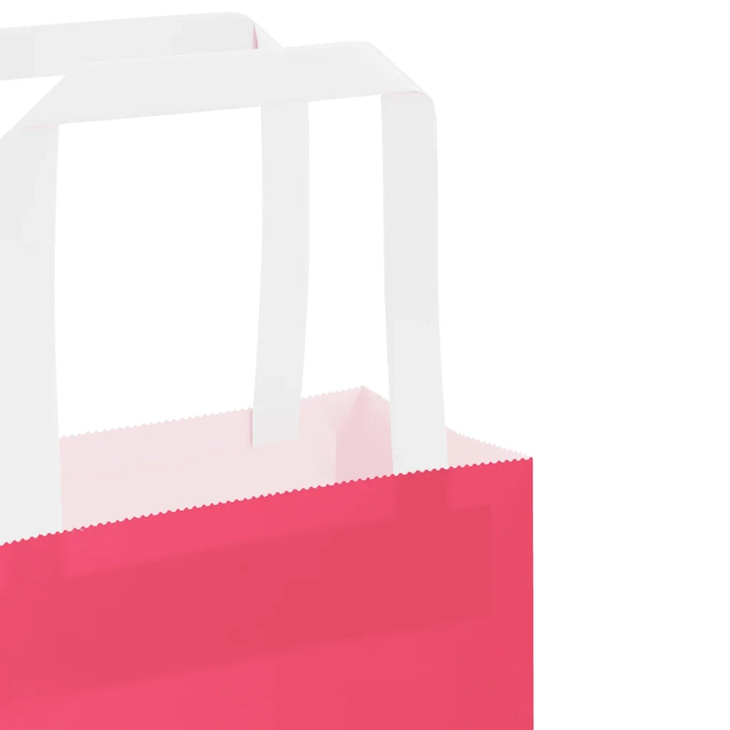 Sacchetti di Carta 250 pz con Manici Rosa 32x22x28 cm 4101904