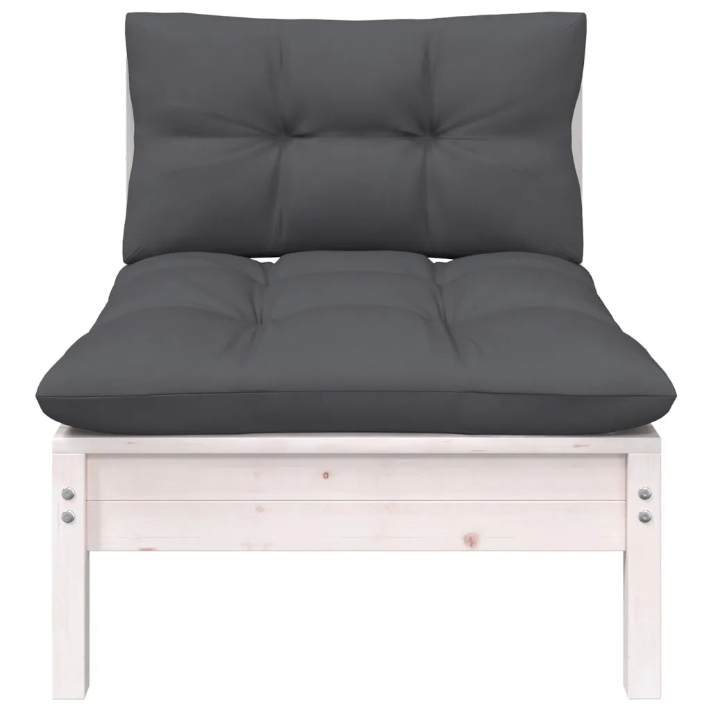 Set Salotto da Giardino 7pz con Cuscini Legno Massello di Pino 3096221