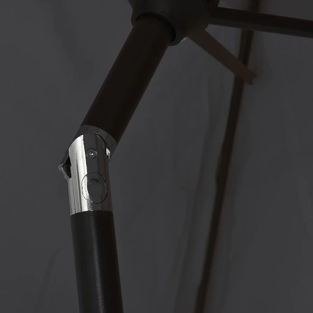 Ombrello | Parasolne Nero 200x224 cm in Alluminio