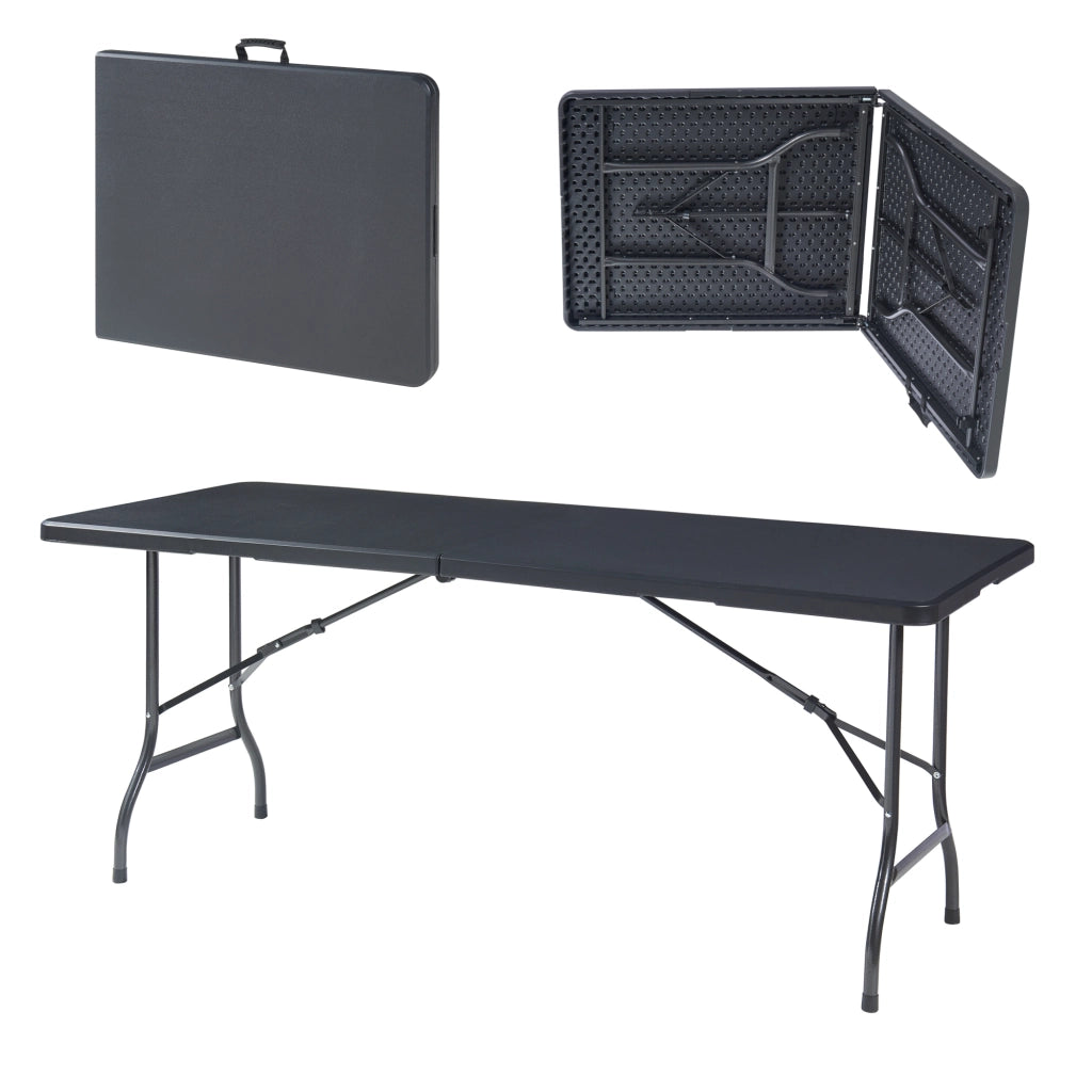 Tavolo Pieghevole Ljusnarsberg da Picnic - Nero [en.casa]