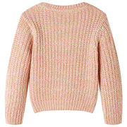 Maglione da Bambina Lavorato a Maglia Rosa Tenue 140 14528