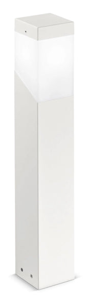 Paletto Luminoso GES600 in Alluminio Bianco, Diffusore in Metacrilato, IP44, Attacco E27 Max 28W - Gealuce