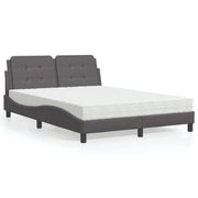 Letto con Materasso Zadar Grigio 140x200 cm in Similpelle 3208869