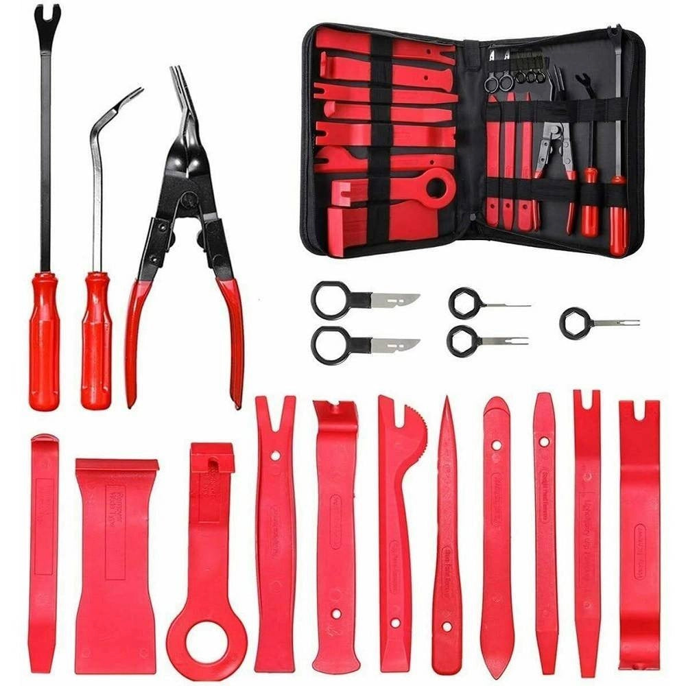 Trade Shop - Set 19 Pz Smontaggio Rimozione Pannelli Portiere Clip Auto Stereo Cruscotto 19pz -