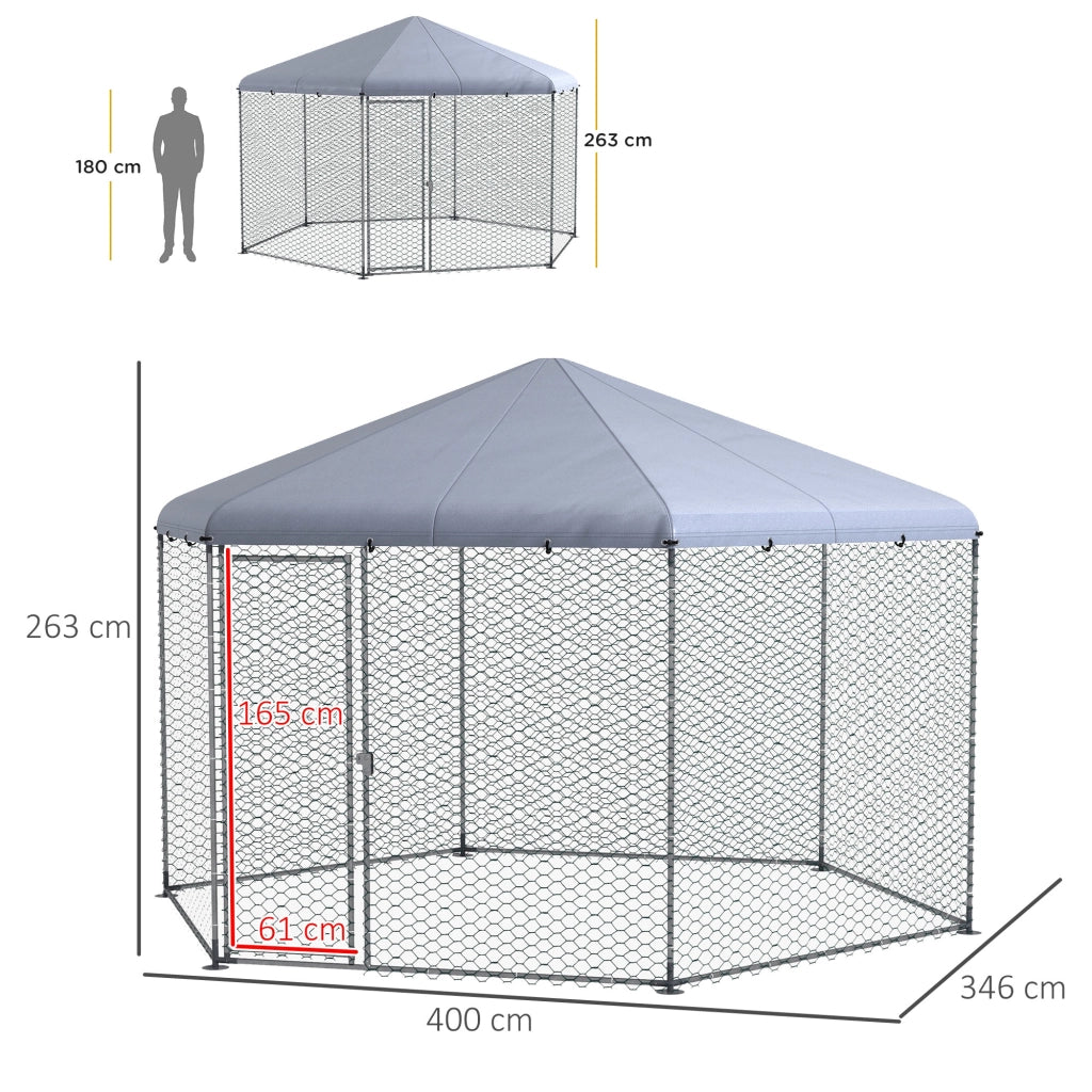 Recinto per polli esterno 10 m2 ¨C zephmum ¨C 400x346x263 cm