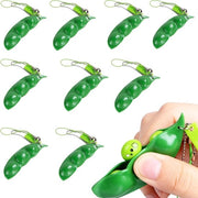 Sistema di appesi chiavi 10 pezzi - Progettazione creativa - Materiale morbido - Edamame - Lanyard - Lunghezza 7,62 cm