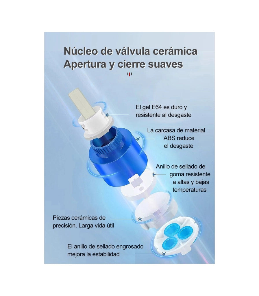 Rubinetto Cucina Display LED Temperatura LH-168 | Lega di Zinco | Estraibile | 3 Modi Acqua