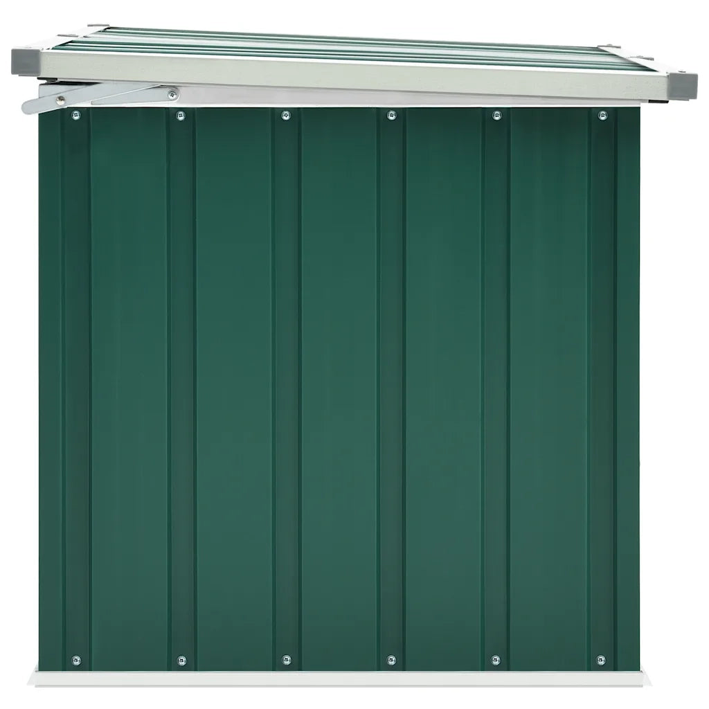 Baule da giardino verde 129x67x65 cm 46261