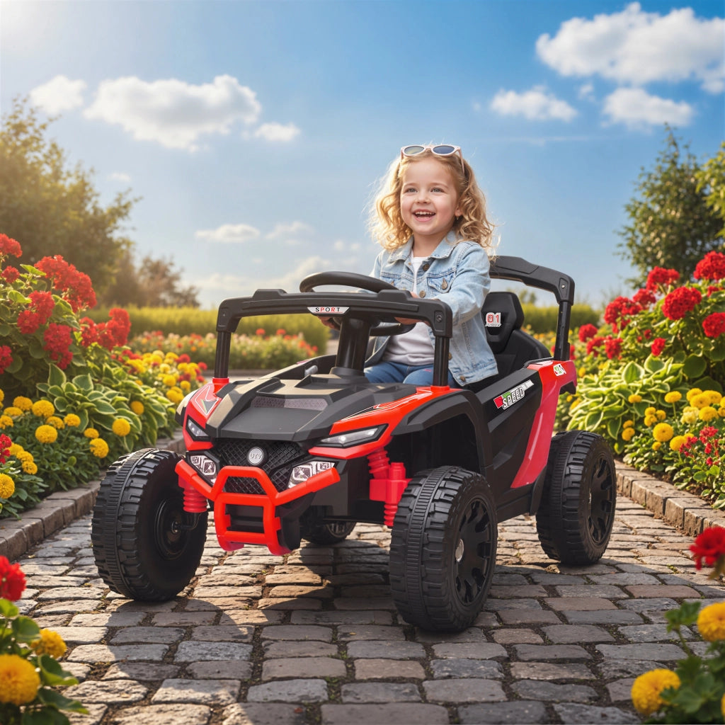 Auto elettrica per bambini 12V con telecomando 2.4G ¨C zephmum ¨C Rosso
